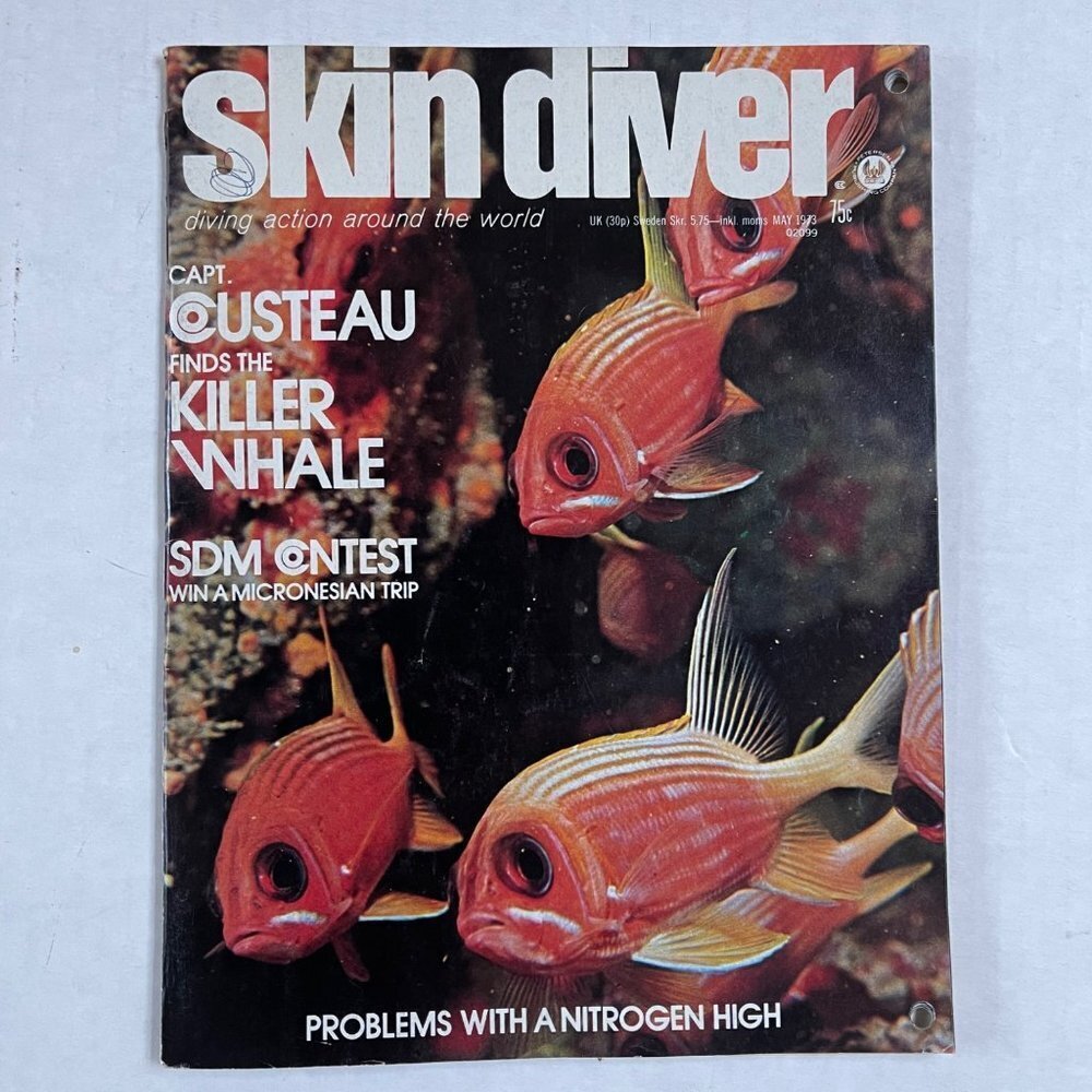 Skin DIver Magazine May 1973 Vintage Good Condition Ocean Fish Whale Memorabilia